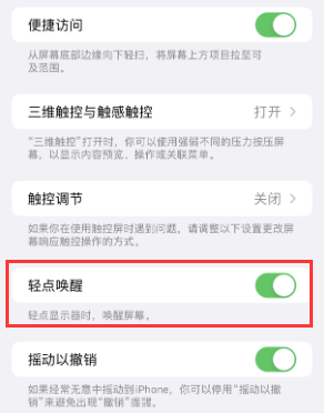 凤庆苹果授权维修站分享iPhone轻点无法唤醒怎么办 