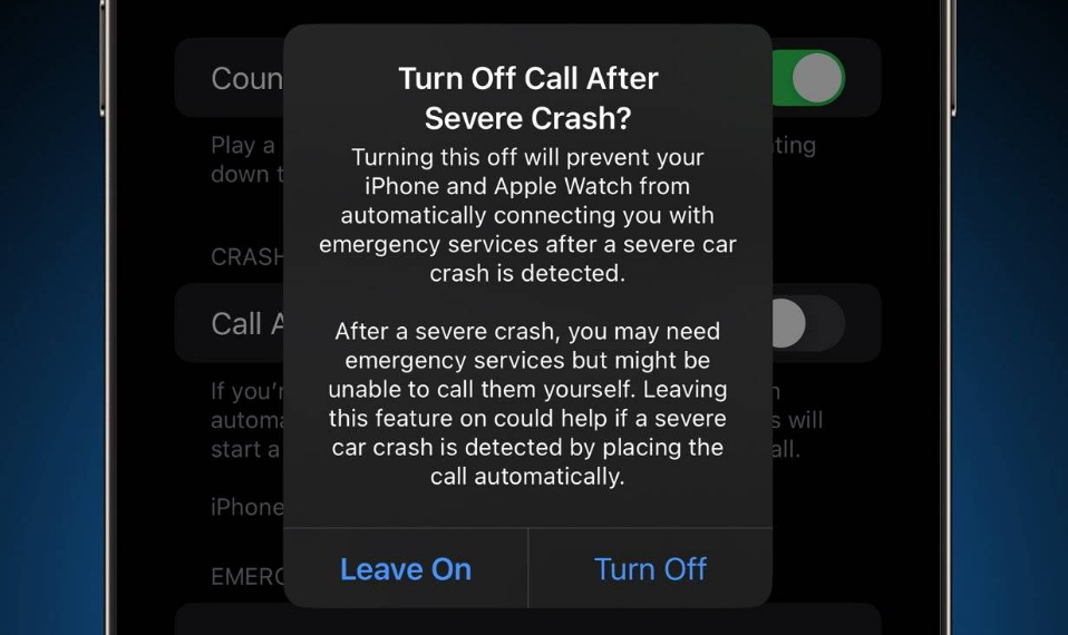 凤庆苹果14维修分享 iPhone 14 和 Apple Watch 上关闭崩溃检测 